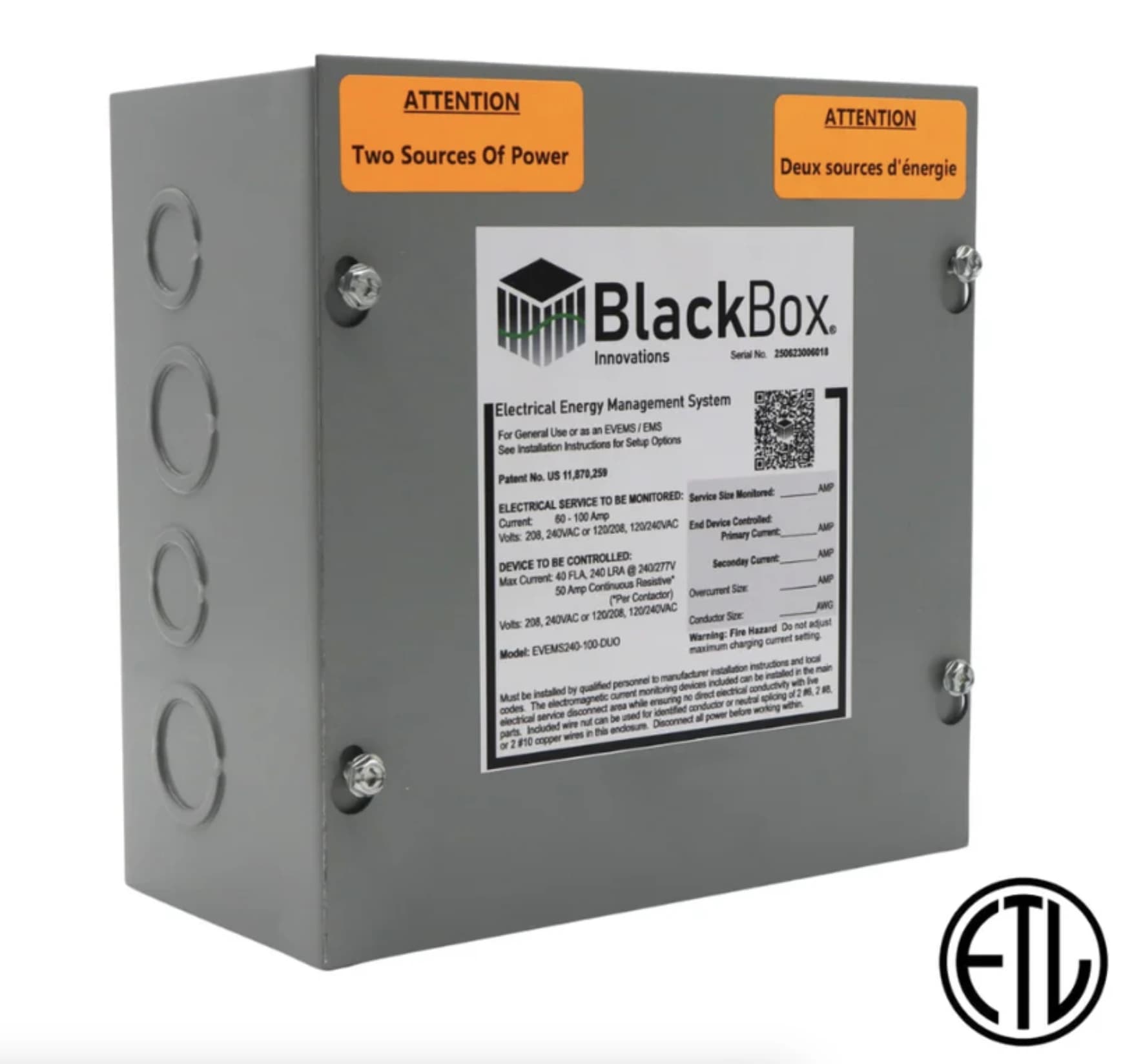 Black Box EVEMS240-100-DUO Load Manager
